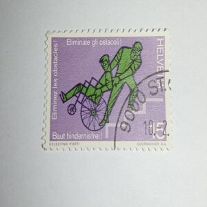USED - HELVETIA 15 POSTAGE STAMP USED - HELVETIA 15 POSTAGE STAMP