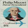 PHILIP MAZZEI , USA AIRMALLL POSTAGE STAMP 40C PHILIP MAZZEI , USA AIRMALLL POSTAGE STAMP 40C