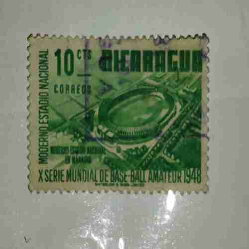 NICARAGUA , GREEN 10CTS POSTAGE STAMP NICARAGUA , GREEN 10CTS POSTAGE STAMP