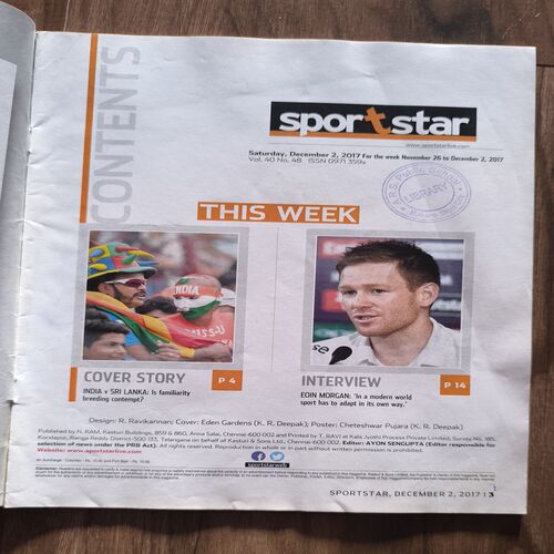 SportStar ( Saturday , 2 December , 2017 ) Page no-29to36 Missing