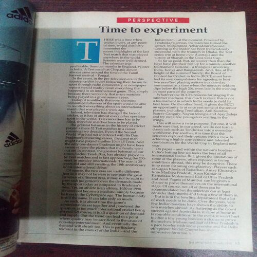 The Sportstar ( May 1998 ) The Sportstar ( May 1998 )