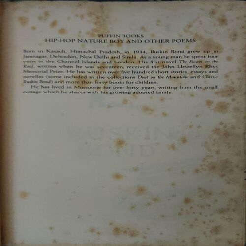Document_77 Hip Hop ( By = Ruskin Bond ) ( No. of pages = 112 )