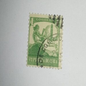 USED - REPUBLICA DE CUBA 1 POSTAGE STAMP USED - REPUBLICA DE CUBA 1 POSTAGE STAMP