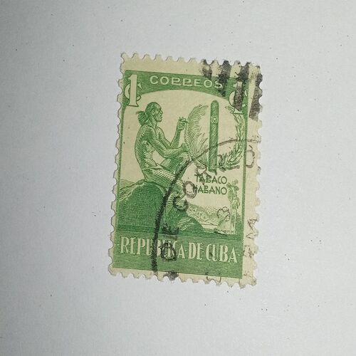 USED - REPUBLICA DE CUBA 1 POSTAGE STAMP USED - REPUBLICA DE CUBA 1 POSTAGE STAMP