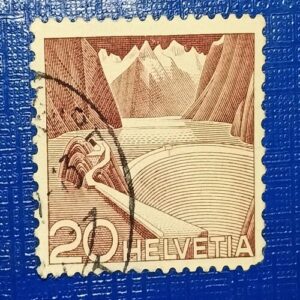 USED - HELVETIA 20 POSTAGE STAMP USED - HELVETIA 20 POSTAGE STAMP
