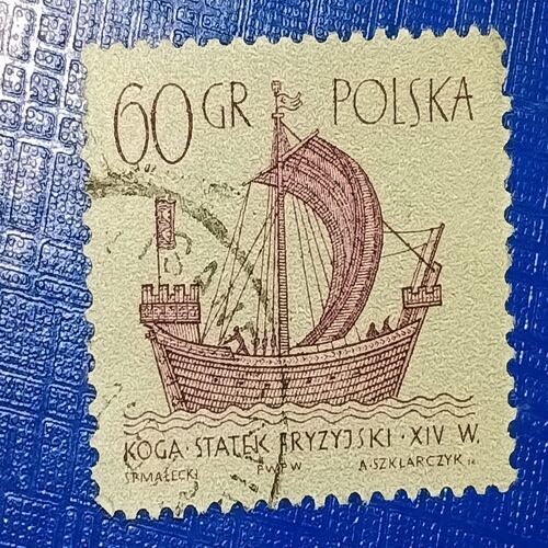 USED- POLSKA POSTAGE STAMP 60GR