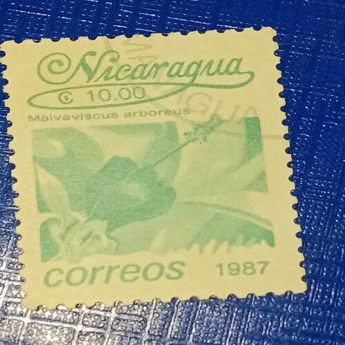 USED - NICARAGUA CORRREO 10.00 , 1987 POSTAGE STAMP USED - NICARAGUA CORRREO 10.00 , 1987 POSTAGE STAMP