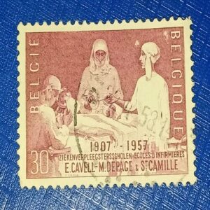 USED - BELGIOUE 30 , 1907 - 1957 POSTAGE STAMP USED - BELGIOUE 30 , 1907 - 1957 POSTAGE STAMP