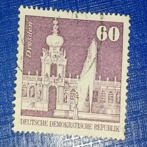USED- DEUTSCHE DEMOKRATISCHE REPUBLIK 60 POSTAGE STAMP USED- DEUTSCHE DEMOKRATISCHE REPUBLIK 60 POSTAGE STAMP