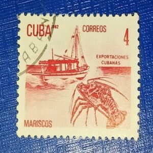 USED - CUBA CORREOS 4 POSTAGE STAMP USED - CUBA CORREOS 4 POSTAGE STAMP