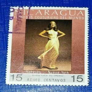 USED - NICARAGUA CORRREO 15 POSTAGE STAMP USED - NICARAGUA CORRREO 15 POSTAGE STAMP