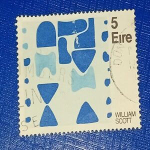 USED - WILLIAM SCOTT 5 EIRE POSTAGE STAMP USED - WILLIAM SCOTT 5 EIRE POSTAGE STAMP
