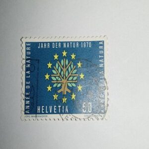 USED - HELVETIA 50 POSTAGE STAMP USED - HELVETIA 50 POSTAGE STAMP