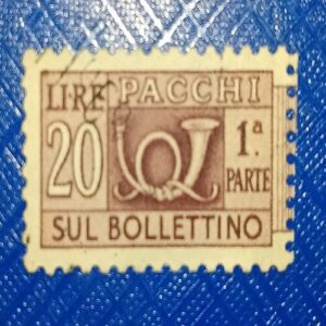 USED - PACCHI POSTALI 20L POSTAGE STAMP USED - PACCHI POSTALI 20L POSTAGE STAMP