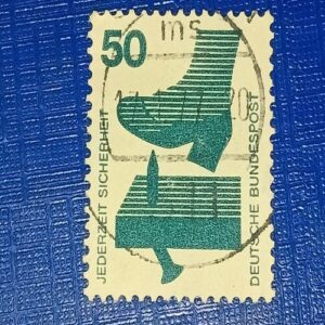 USED - DEUTSCHE BUNDESPOST 50 POSTAGE STAMP USED - DEUTSCHE BUNDESPOST 50 POSTAGE STAMP