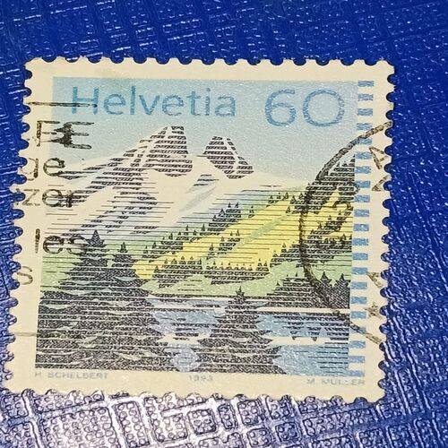 USED - HELVETIA 60 POSTAGE STAMP USED - HELVETIA 60 POSTAGE STAMP
