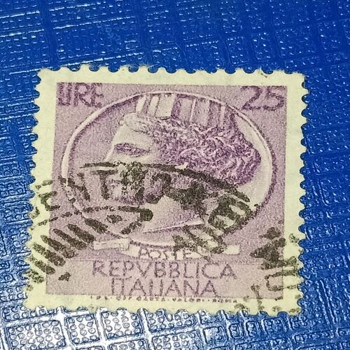 USED - ITALIANA POSTAGE STAMP L. 25