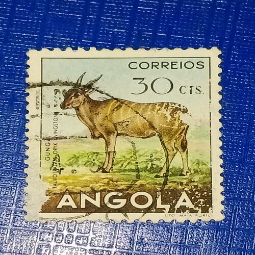 USED - ANGOLA 30CTS. POSTAGE STAMP USED - ANGOLA 30CTS. POSTAGE STAMP