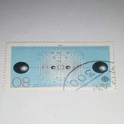 USED - DEUTSCHE BUNDESPOST 80 POSTAGE STAMP USED - DEUTSCHE BUNDESPOST 80 POSTAGE STAMP