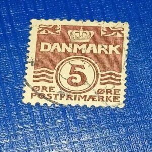USED - DANMARK 5RE POSTAGE STAMP USED - DANMARK 5RE POSTAGE STAMP