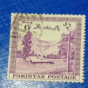 DUSED - PAKISTAN 6P POSTAGE STAMP USED - PAKISTAN 6P POSTAGE STAMP