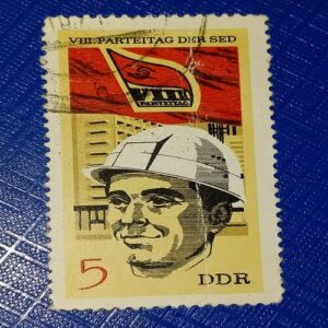 USED - PARTEITA DER SED 5DDR POSTAGE STAMP USED - PARTEITA DER SED 5DDR POSTAGE STAMP