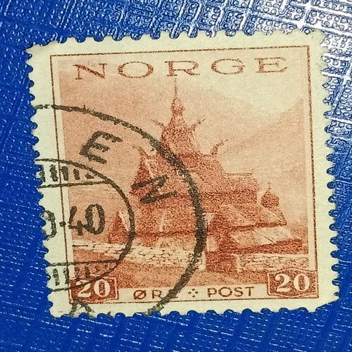 USED - NORGE 20 POSTAGE STAMP USED - NORGE 20 POSTAGE STAMP