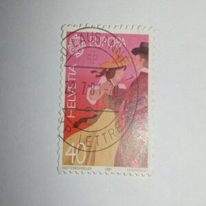 USED - HELVETIA 40 POSTAGE STAMP USED - HELVETIA 40 POSTAGE STAMP