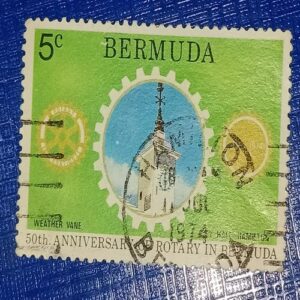 USED - BERMUDA 5C POSTAGE STAMP USED - BERMUDA 5C POSTAGE STAMP