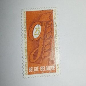 USED - BELGIE . BELGIQUE 25 POSTAGE STAMP USED - BELGIE . BELGIQUE 25 POSTAGE STAMP