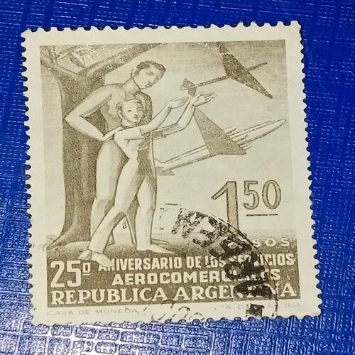 USED - ARGENTINA 25C POSTAGE STAMP USED - ARGENTINA 25C POSTAGE STAMP