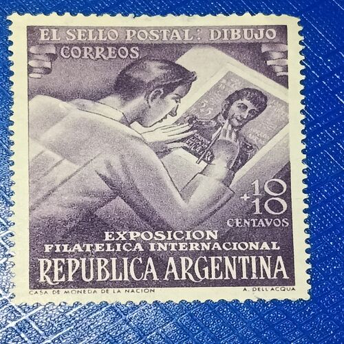 USED - REPUBLICA ARGENTINA 10C POSTAGE STAMP USED - REPUBLICA ARGENTINA 10C POSTAGE STAMP