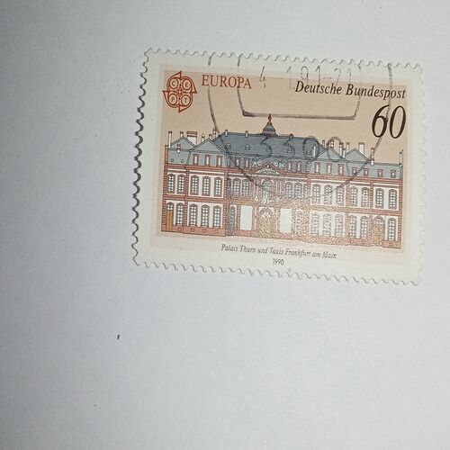 USED - DEUTSCHE BUNDESPOST 60 POSTAGE STAMP USED - DEUTSCHE BUNDESPOST 60 POSTAGE STAMP