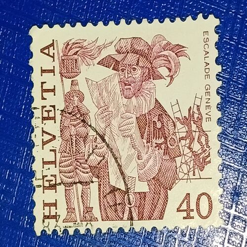USED - HELVETIA 40 POSTAGE STAMP USED - HELVETIA 40 POSTAGE STAMP
