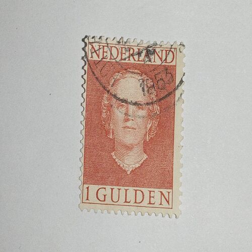 USED - NEDERILAND 1 GULDEN POSTAGE STAMP USED - NEDERILAND 1 GULDEN POSTAGE STAMP