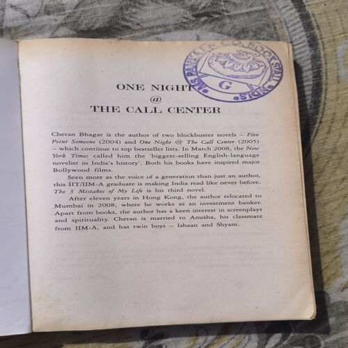 ONE NIGHT @ THE CALL CENTER ( CHETAN BHAGAT )
