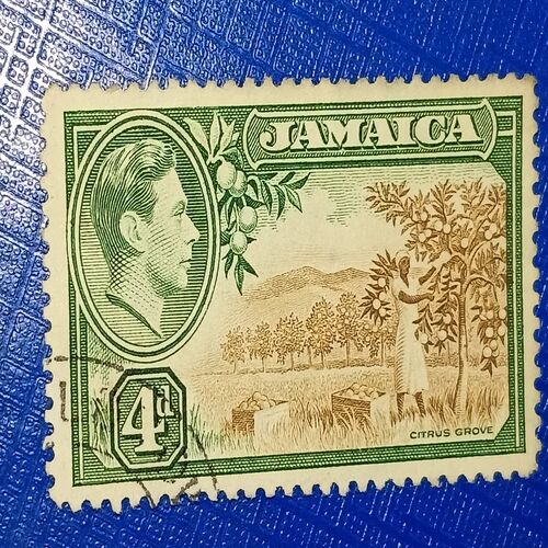 USED - JAMAICA 4d POSTAGE STAMP