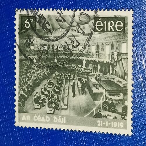 USED - IRELAND 6P POSTAGE STAMP USED - IRELAND 6P POSTAGE STAMP