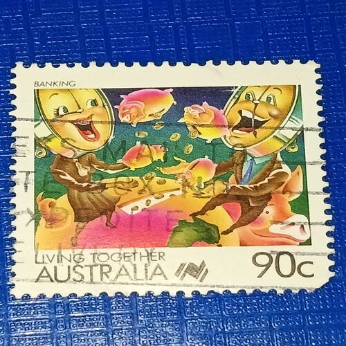 USED - AUSTRALIA 90C POSTAGE STAMP USED - AUSTRALIA 90C POSTAGE STAMP