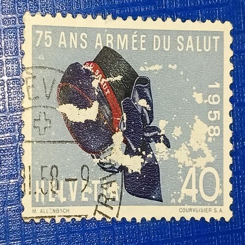 USED - HELVETIA 40 POSTAGE STAMP USED - HELVETIA 40 POSTAGE STAMP