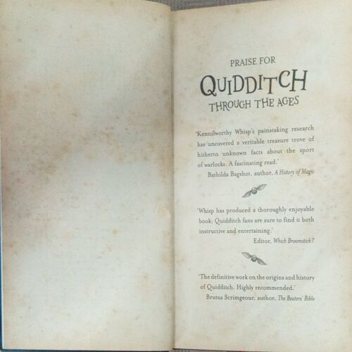 QUIDDITCH THROUGH THE AGES. QUIDDITCH THROUGH THE AGES.
