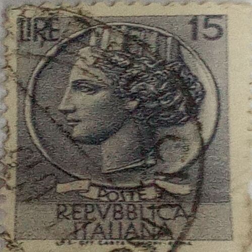 USED-REPVBBILICA HALLANA 15 POSTAGE STAMP. USED-REPVBBILICA HALLANA 15 POSTAGE STAMP.