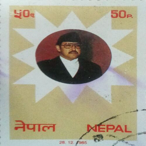 USED -NEPAL 50P. POSTAGE STAMP. USED -NEPAL 50P. POSTAGE STAMP.