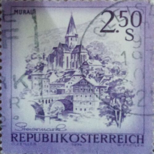 USED- REPUBLIKOSTERREICH 2.50s POSTAGE STAMP. USED- REPUBLIKOSTERREICH 2.50s POSTAGE STAMP.