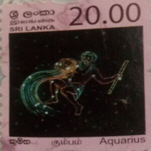 MNH-AQUARIUS 20.00 SRI LANKA SPOSTAGE STAMP.