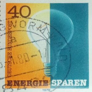 Document 6_71 USED-ENERGIE SPAREN 40 (1979) POSTAGE STAMP.
