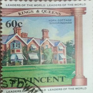 USED-KINGS AND QUEEN 60c ST. VINCENT POSTAGE STAMP. USED-KINGS AND QUEEN 60c ST. VINCENT POSTAGE STAMP.