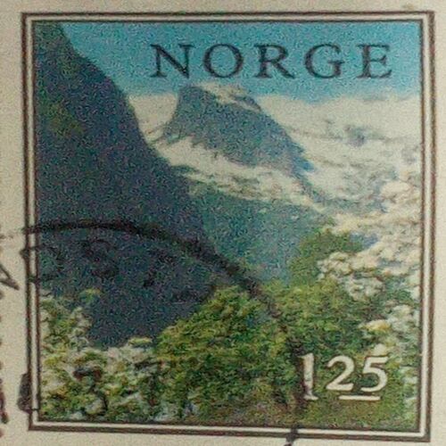 USED-NORGE 125 POSTAGE STAMP. USED-NORGE 125 POSTAGE STAMP.