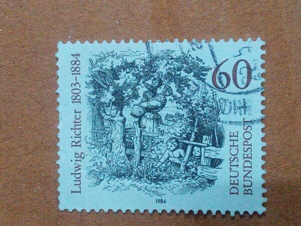 USED - DEUTSCHE BUNDESPOST 60 POSTAGE STAMP USED - DEUTSCHE BUNDESPOST 60 POSTAGE STAMP