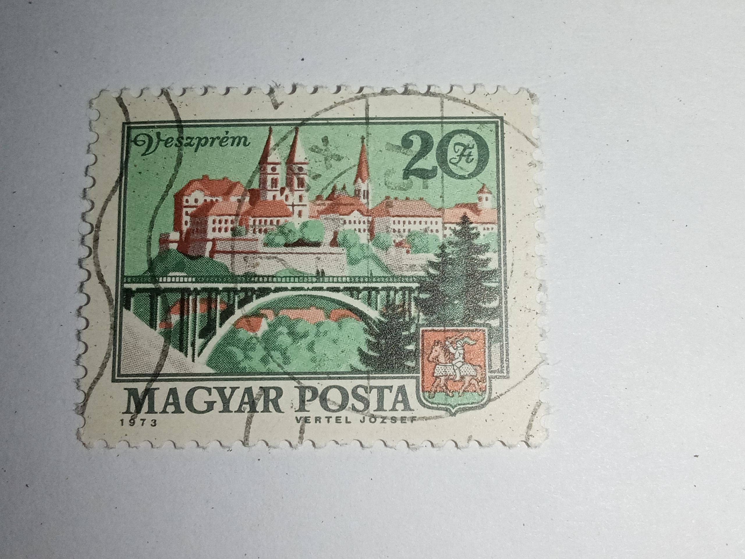 USED - MAGYAR POSTA 20Ft POSTAGE STAMP USED - MAGYAR POSTA 20Ft POSTAGE STAMP